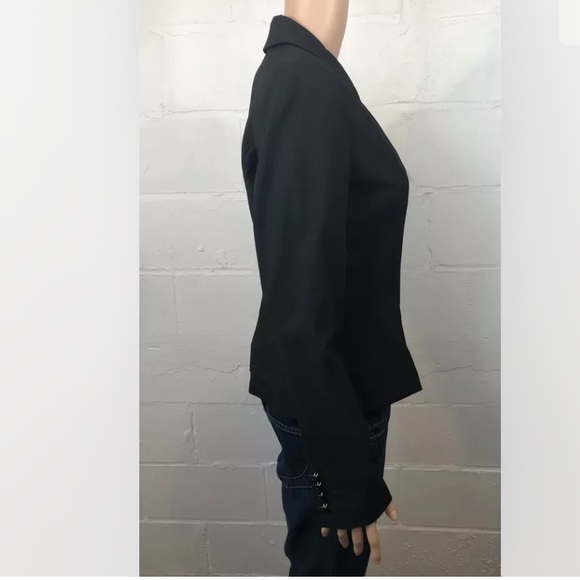 Isaac Mizrahi Peplum Blazer Black - Picture 2 of 7